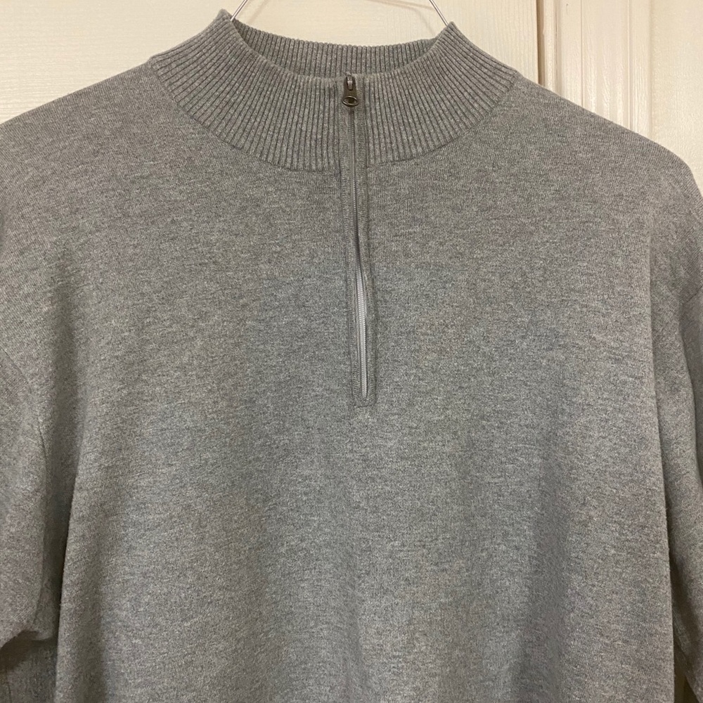Peter Millar Quarter Zip XL Smoke Gray Performance